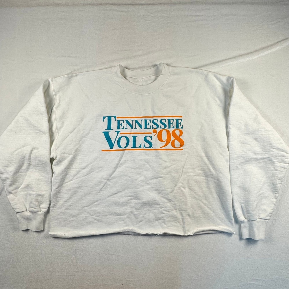 Southern Made Tees Tennessee Vols 98 Cropped Sweatshirt White XL Boxy NCAA